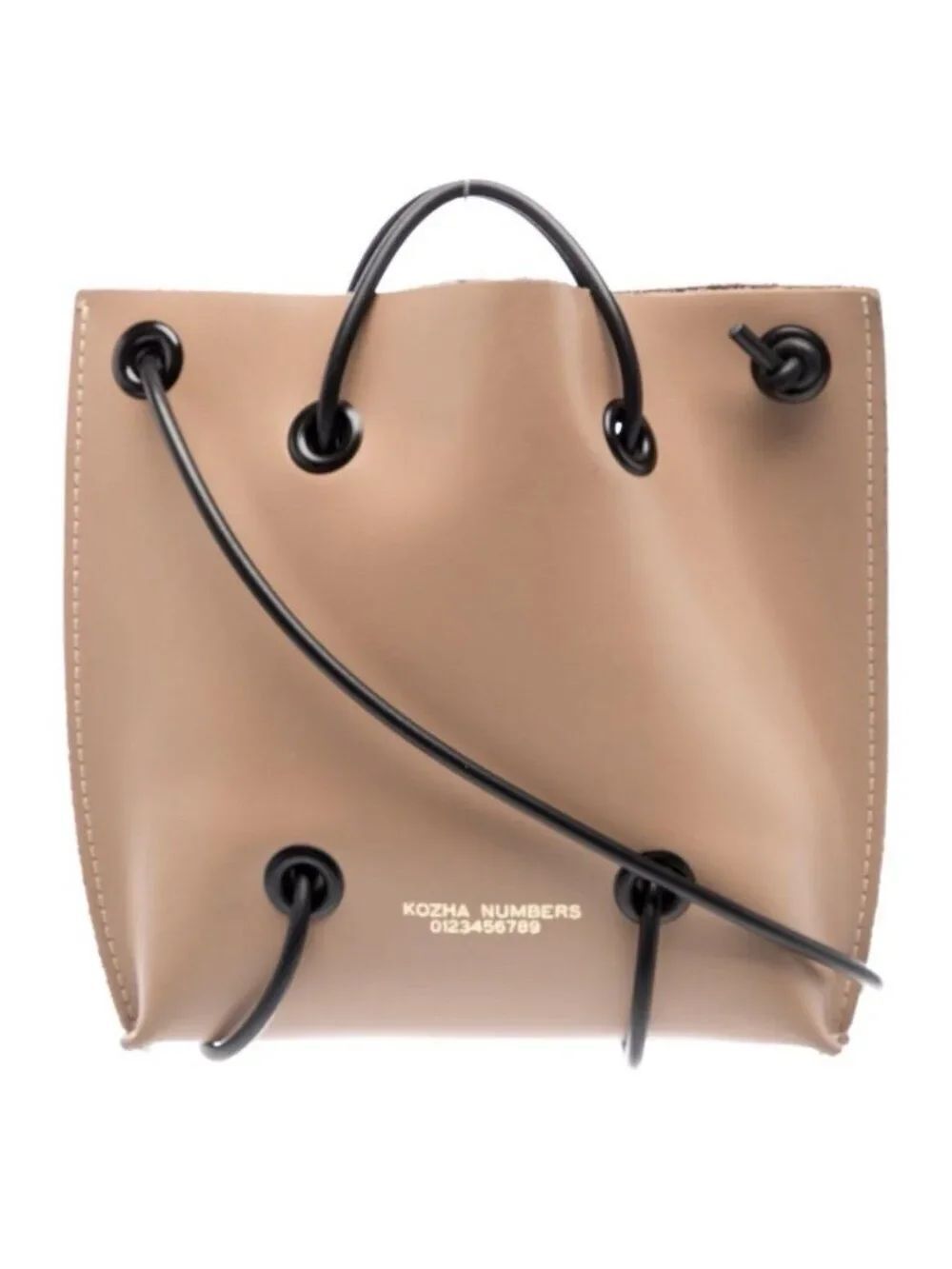 kozha numbersโAuthentic Tan Brown Black Leather Utility Shoulder Bag